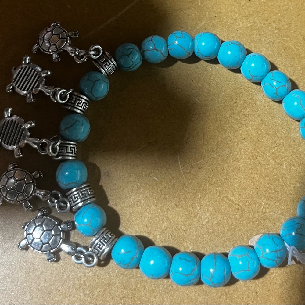 Turquoise turtle bracelet